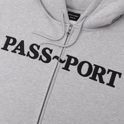 Passport Official Hoodie Zip - Ash - Streetart.fr