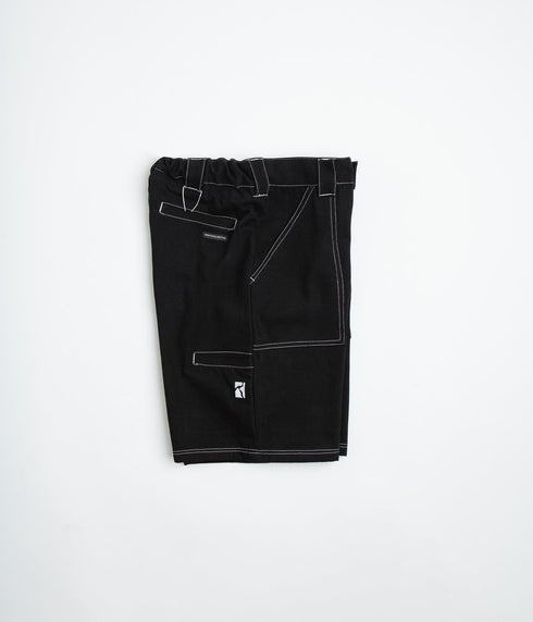 Poetic Collective Painter Shorts - Black Denim - Streetart.fr
