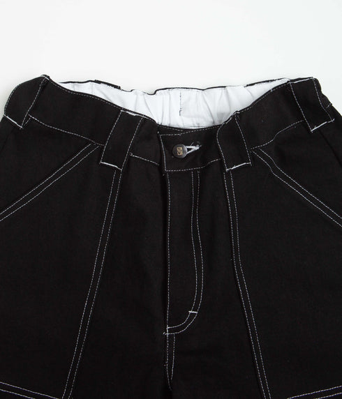 Poetic Collective Painter Shorts - Black Denim - Streetart.fr