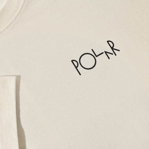 Polar Contrast Fill Logo T-Shirt- Ivory / Black — vue 3