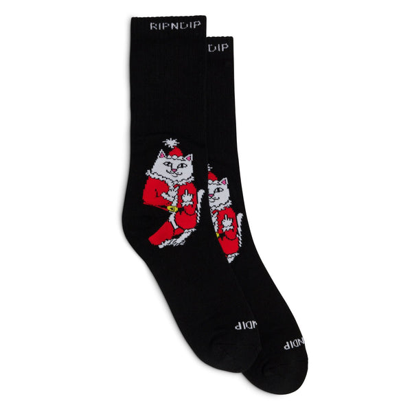 Ripndip Lord Santa Christmas Stocking Black - Streetart.fr