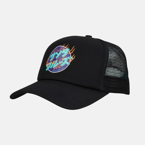 Santa Cruz Classic Dot Meshback Cap - Black / Black - Streetart.fr