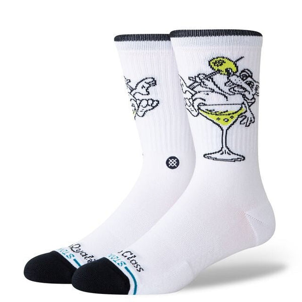 Stance High Quality Low Class Crew Socks - White — chaussettes