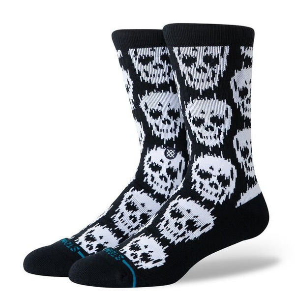 Stance Static Skull Crew Socks - Black — chaussettes
