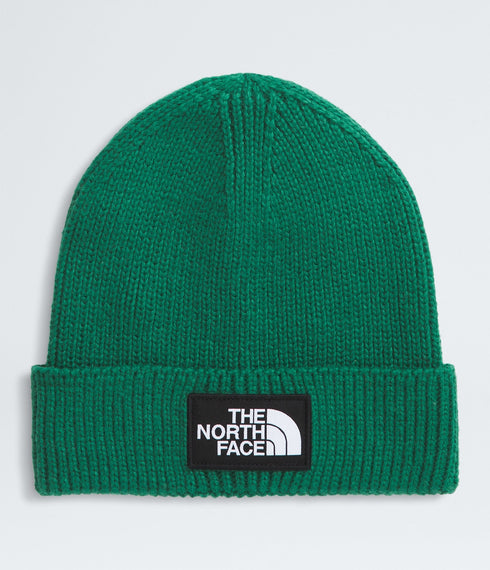 The North Face Tnf Logo Box Cuffed Beanie - Evergreen - Streetart.fr