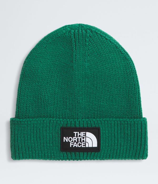 The North Face Tnf Logo Box Cuffed Beanie - Evergreen — bonnet