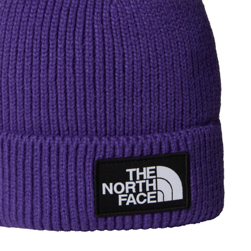 The North Face Tnf Logo Box Cuffed Beanie - Peak Purple - Streetart.fr