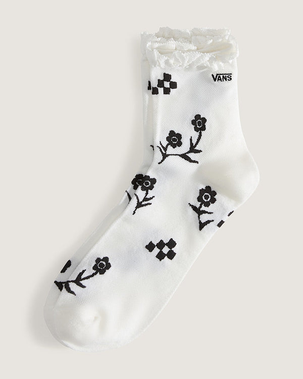 Vans Sereno Lace Crew Socks - Marshmallow / Black - Streetart.fr