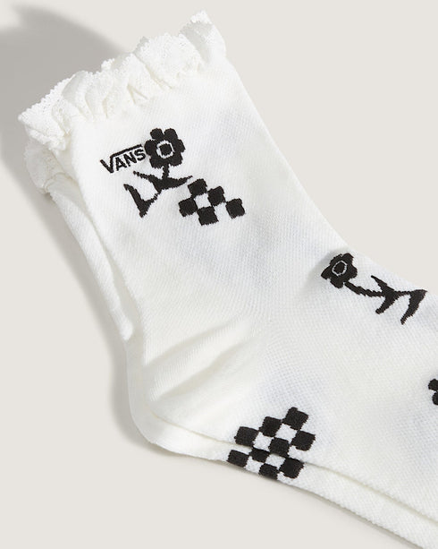 Vans Sereno Lace Crew Socks - Marshmallow / Black - Streetart.fr