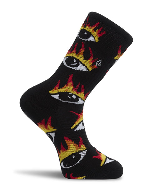 Volcom Fa Ozzy Eye Sock - Black - Streetart.fr