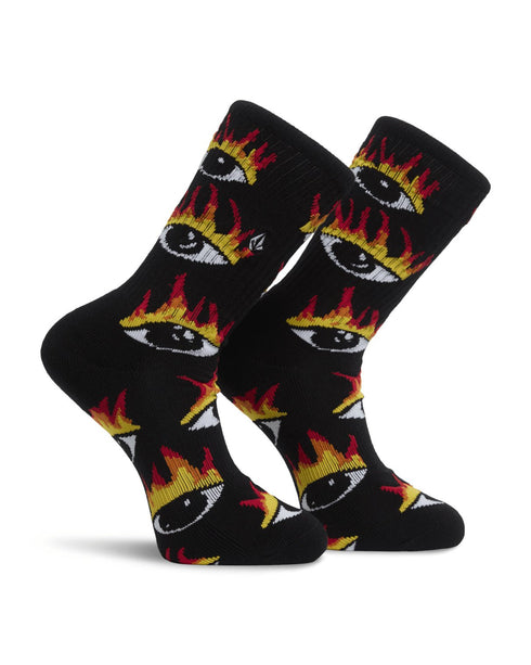 Volcom Fa Ozzy Eye Sock - Black - Streetart.fr
