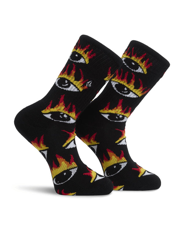 Volcom Fa Ozzy Eye Sock - Black - Streetart.fr