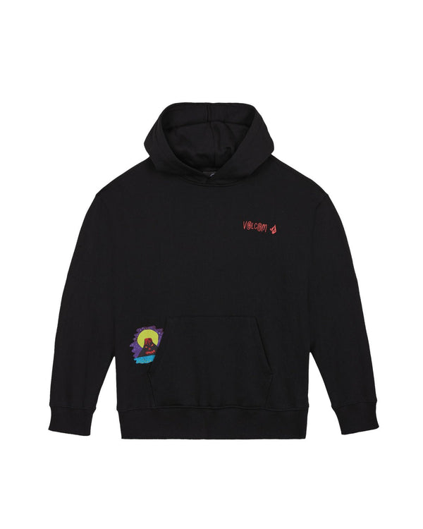 Volcom Fa Ozzy Po Sweat Hood - Black - Streetart.fr