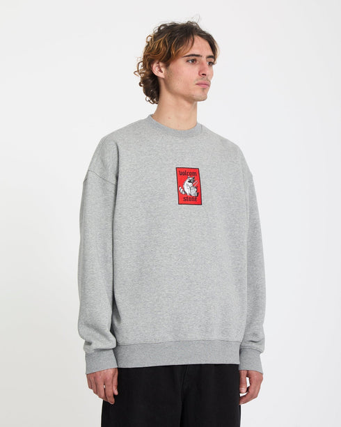 Volcom Rockout Crew - Heather Grey - Streetart.fr