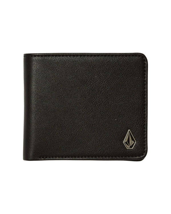 Volcom Slim Stone Pu Wallet L - Black - Streetart.fr