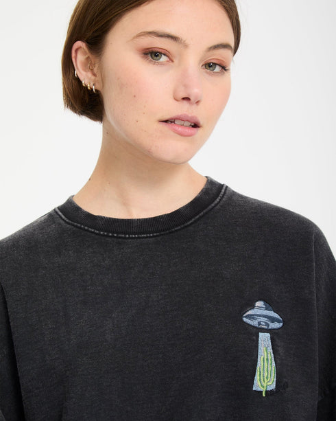 Volcom Womens Fa Mickey Mason Crew - Vintage Black - Streetart.fr