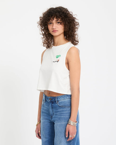 Volcom Womens Fa Mickey Mason Tank - Off White - Streetart.fr