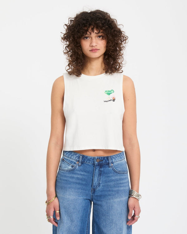 Volcom Womens Fa Mickey Mason Tank - Off White - Streetart.fr