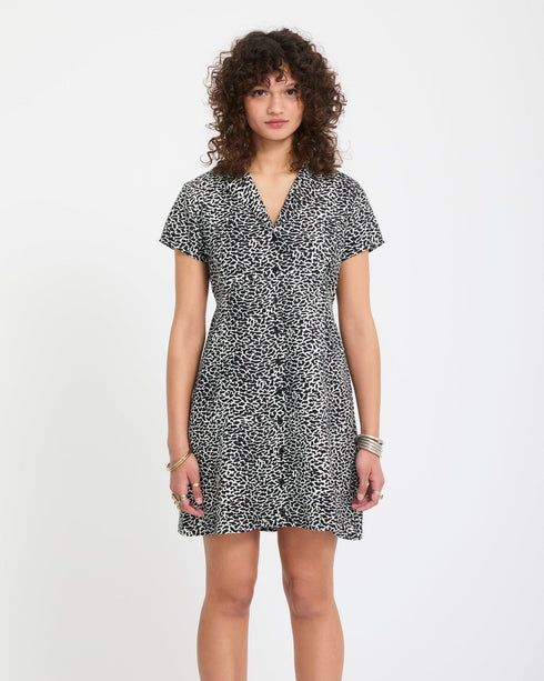 Volcom Womens Rawly Dress - Black White - Streetart.fr