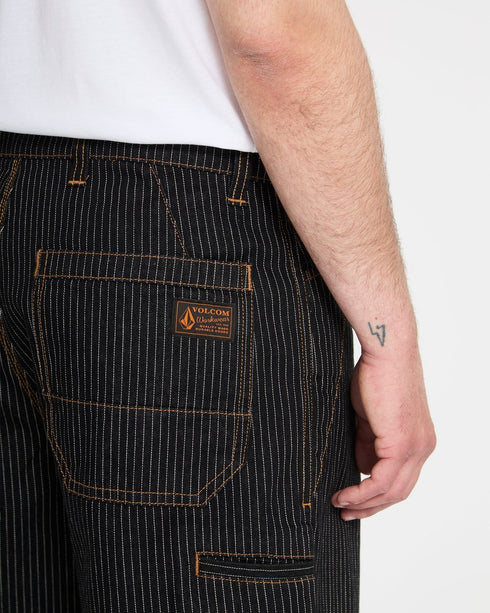 Volcom Work Dialed Pant - Black Stripe - Streetart.fr