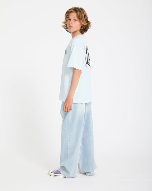 Volcom Youth Aura Bsc Sst - Light Blue Acid - Streetart.fr