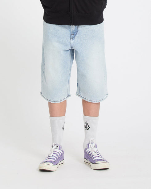 Volcom Youth Billow Denim Short - Desert Dirt Indigo - Streetart.fr