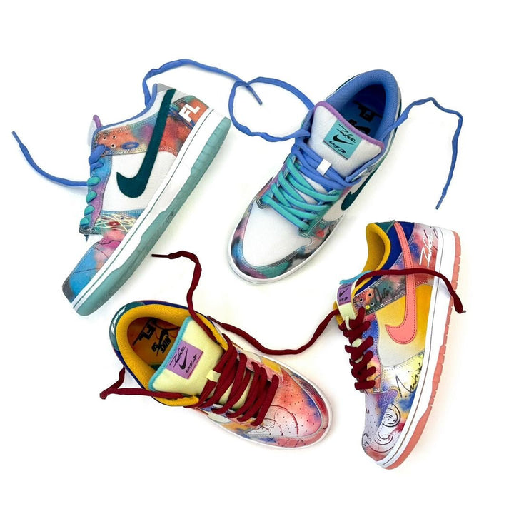 Futura Laboratories x Nike SB Dunk Low " Bleached Aqua "