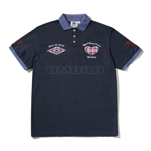 Butter X Umbro Victory Polo - Navy / Slate