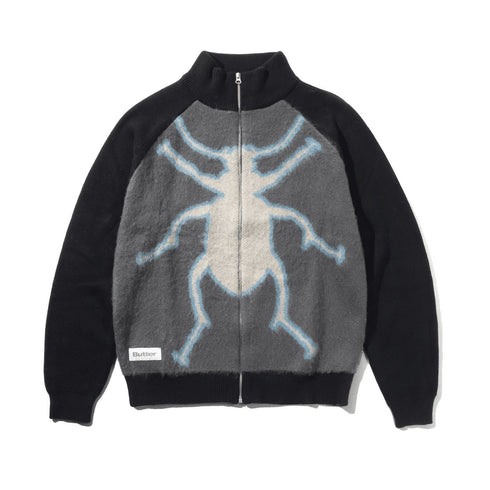 Butter Beetle Zip-Thru Sweater - Black - Streetart.fr