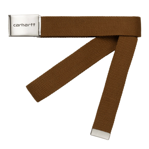 Carhartt WIP Clip Belt Chrome Hamilton Brown — ceinture