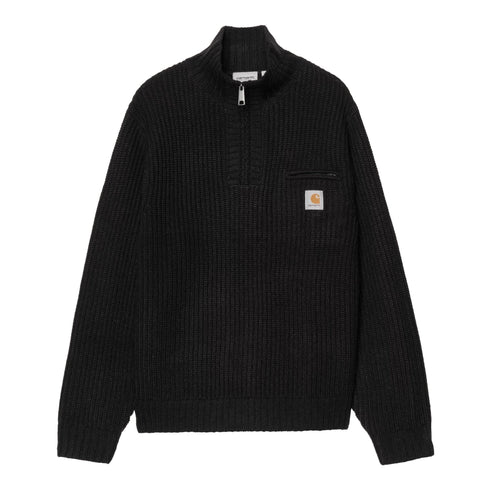 Carhartt WIP Detroit Half Zip Sweater - Black - Streetart.fr