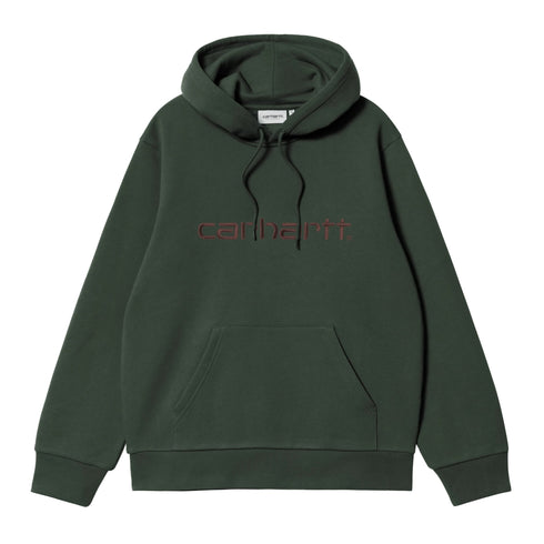 Carhartt WIP Hooded Carhartt Sweat - Dark Scarab / Palisander - Streetart.fr