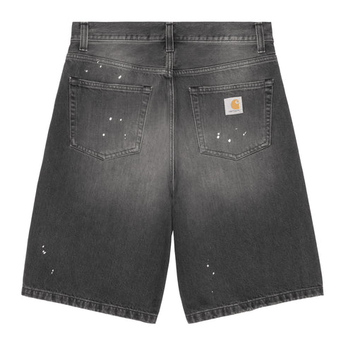 Carhartt WIP Landon Short - Black Destroy Wash Splatter