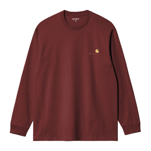Carhartt WIP L/S American Script T-Shirt - Amarone - Streetart.fr