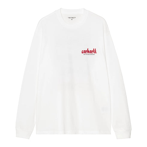 Carhartt WIP L/S Framework T-Shirt - White - Streetart.fr