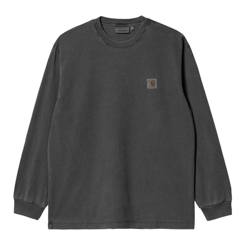 Carhartt Wip L/S Vista T-Shirt - Black Garment Dyed - Streetart.fr