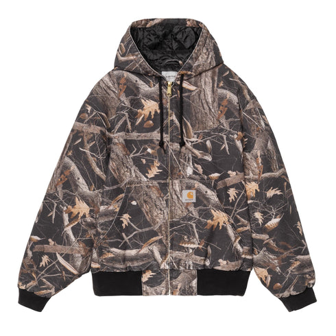 Carhartt WIP Og Active Jacket - Camo Feather Tree / Black Heavy Stone Wash - Streetart.fr