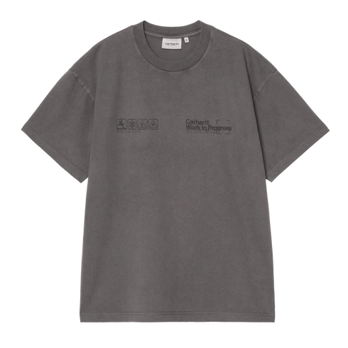 Carhartt WIP S/S Boxed T-Shirt - Soot Garment Dyed - I037256_26_GD