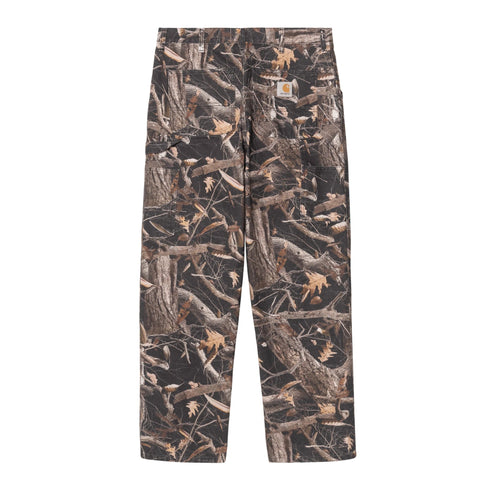 Carhartt WIP Single Knee Pant - Camo Feather Tree / Black Heavy Stone Wash - Streetart.fr