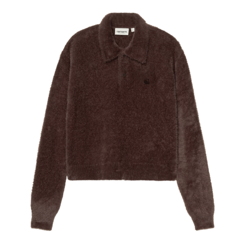 Carhartt WIP W' L/S Polo Sweater - Palisander / Palisander - I037038_3B4_XX