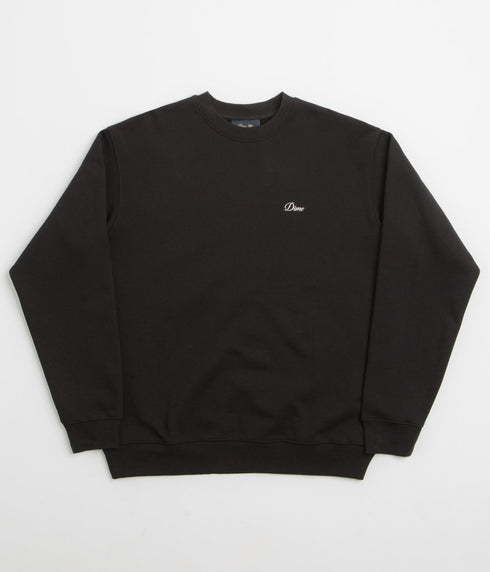Dime Cursive Small Logo Crewneck - Black — sweatshirt