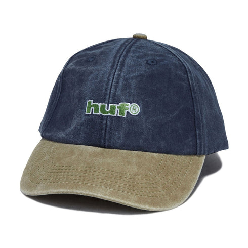 Huf Cap Two Tone 89 Washed 6 Panel Hat - Navy — casquette