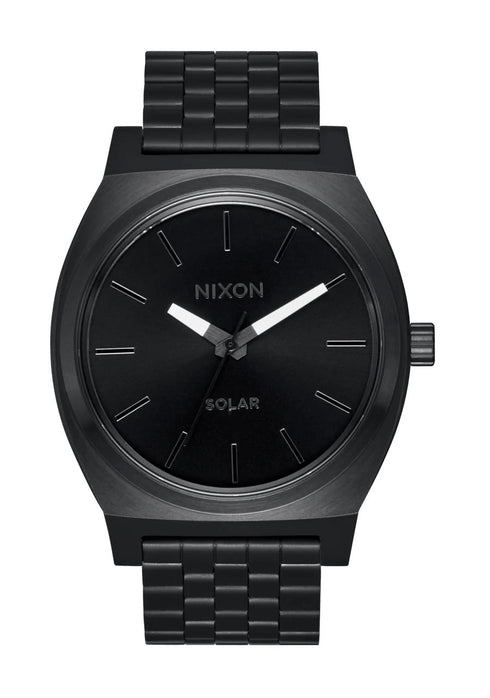 Nixon Time Teller Solar - All Black / White - Streetart.fr