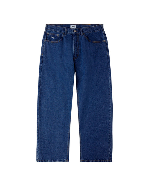 Obey Bigwig Denim Pant Rinse Indigo - Streetart.fr