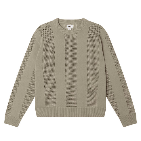Obey Crochet Sweater - London Fog - Streetart.fr
