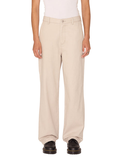 Obey Womens Sybil Carpenter Denim Pant - Sand Faded Wash - Streetart.fr