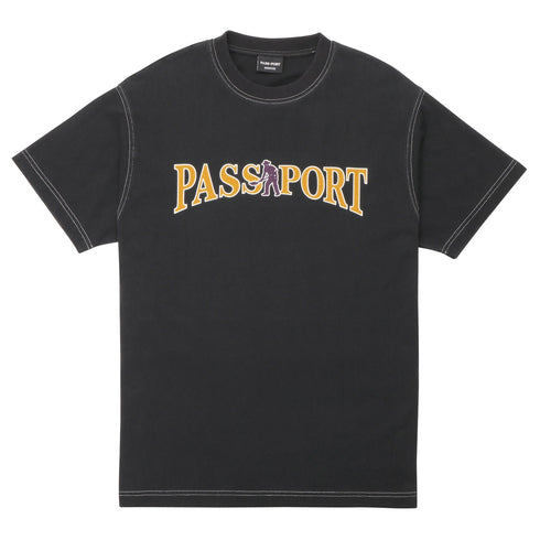 Passport Official Contrast T-Shirt - Washed Black - Streetart.fr
