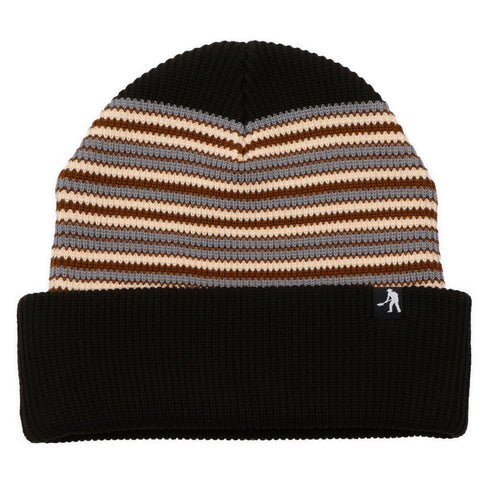 Passport Organic Cotton Stripe Beanie - Black - Streetart.fr