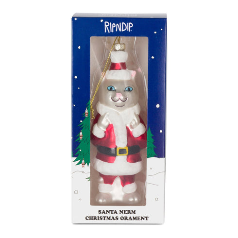 Ripndip Santa Nerm Christmas Ornament Red — décoration