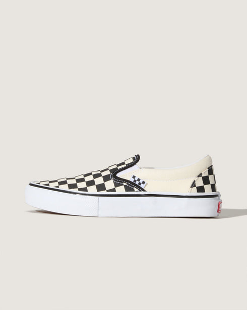 Vans Skate Slip-On Pro (Cherckerboard) - Black / Off White - Streetart.fr